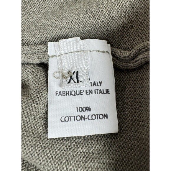 Emile Lafaurie Men XL Cardigan Sweater Made in Italy Olive Green Gray Colorblock - Picture 13 of 14
